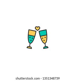 Toast Icon Design. Lifestyle icon vector illustration