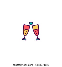 Toast Icon Design. Lifestyle icon vector illustration