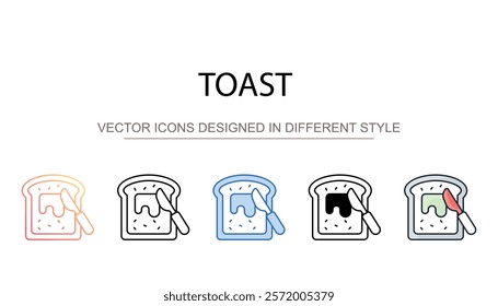 Toast icon design with white background stock illustration
