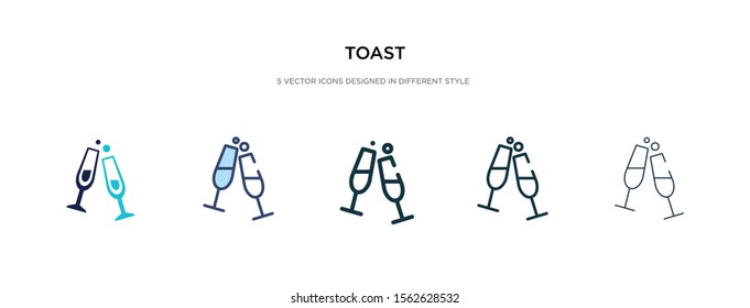 toast icon in different style vector illustration. two colored and black toast vector icons designed in filled, outline, line and stroke style can be used for web, mobile, ui