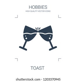 toast icon. high quality filled toast icon on white background. from hobbies collection flat trendy vector toast symbol. use for web and mobile