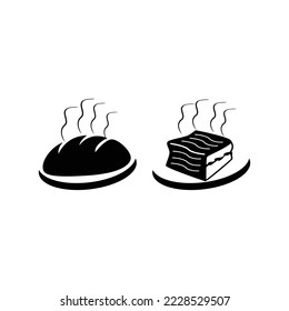 toast icon illustration, a simple vector design