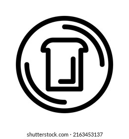 toast icon or logo isolated sign symbol vector illustration - high quality black style vector icons
