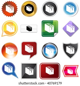 Toast icon set isolated on a white background.