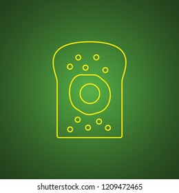 Toast icon vector