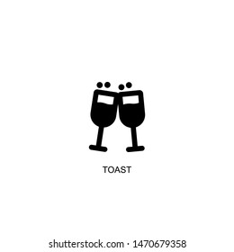 toast icon vector black design