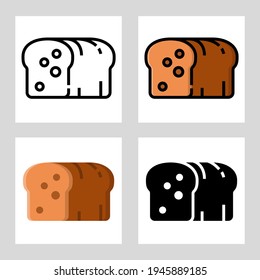 toast icon vector design in filled, thin line, outline and flat style.