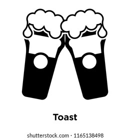 Toast icon vector isolated on white background, Toast transparent sign , beer symbols