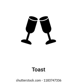 Toast icon vector isolated on white background, logo concept of Toast sign on transparent background, filled black symbol