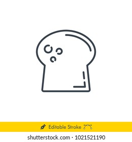 Toast Icon / Vector - In Line / Stroke Design