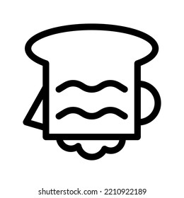 Ilustración de diseño del símbolo del vector del icono de tostada