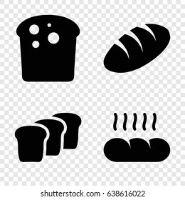 Toast icons set. set of 4 toast filled icons such as