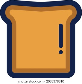 Toast illustration icon design flat food
