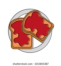 Toast with jam