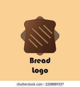 Toast logo - Vector illustration. Bakery emblem design on yellow seamless background