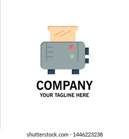 Toast, Toast Machine, Toaster Business Logo Template. Flat Color