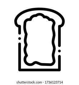 toast with mayonnaise icon vector. toast with mayonnaise sign. isolated contour symbol illustration