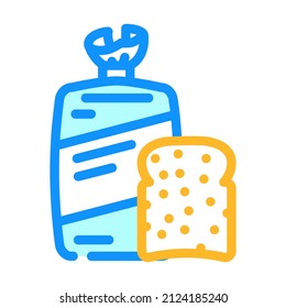 toast package color icon vector. toast package sign. isolated symbol illustration