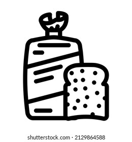 toast package line icon vector. toast package sign. isolated contour symbol black illustration