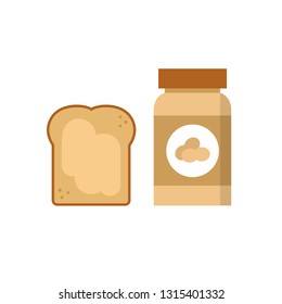 toast with peanut butter icons