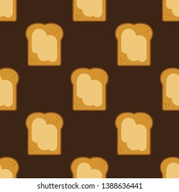 toast with peanut butter seamless pattern