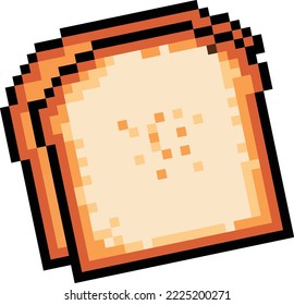 Toast Pixel Icon - 8Bit Illustration