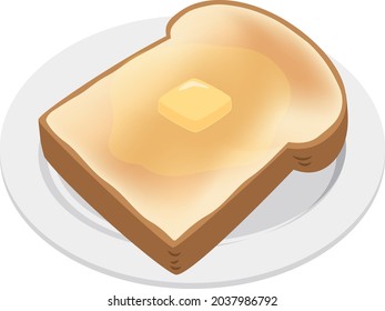 Toast with plenty of butter