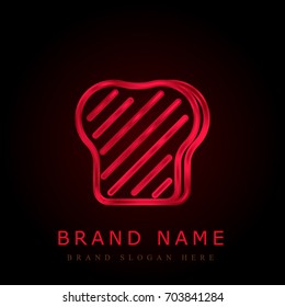 Toast red chromium metallic logo