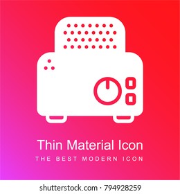 Toast red and pink gradient material white icon minimal design