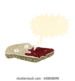 toast retro cartoon character