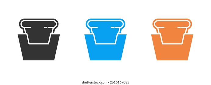 toast sandwich icon set isolated on white background