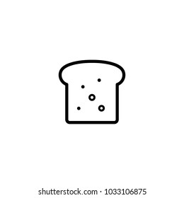 Toast Slice Of Bread Icon Simple Black On White Background