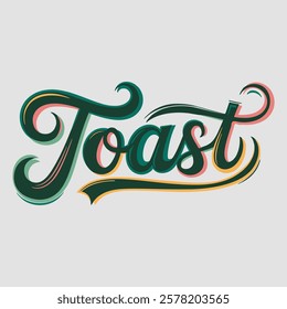 Toast text of saint patrick day vector typography transparent background