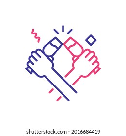 Toast vector 2 colours icon style illustration. EPS 10 file 