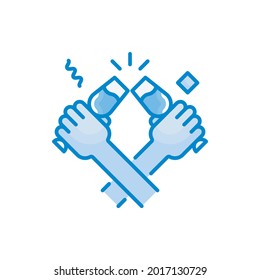 Ilustración de estilo de icono de los colores de borrosidad del vector de toast. Archivo EPS 10
