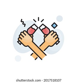 Toast vector vector filled outline icon style illustration. EPS 10 file 