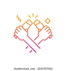 Toast vector gradient icon style illustration. EPS 10 File