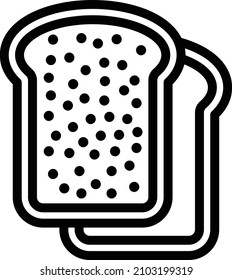 Ilustración de diseño de iconos de vectores de tostada