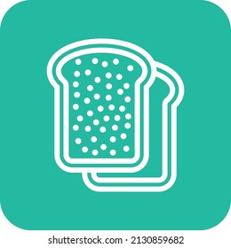 Ilustración de diseño de iconos de vectores de tostada
