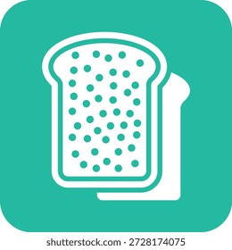 Toast-Vektorsymbol, Entwurfsgrafik