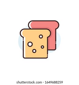 Toast Vector Icon. illustration Style EPS 10 File