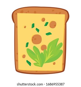 Toast vector icon.Cartoon vector icon isolated on white background toast.