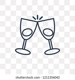 Toast vector outline icon isolated on transparent background, high quality linear Toast transparency concept can be used web and mobile
