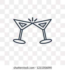 Toast vector outline icon isolated on transparent background, high quality linear Toast transparency concept can be used web and mobile
