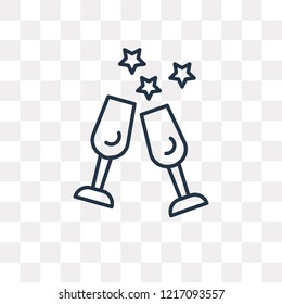 Toast vector outline icon isolated on transparent background, high quality linear Toast transparency concept can be used web and mobile