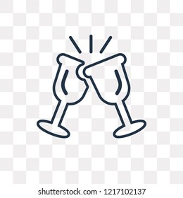 Toast vector outline icon isolated on transparent background, high quality linear Toast transparency concept can be used web and mobile