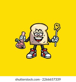 Toastvektorrauchgelenk mit Krautkartoon
