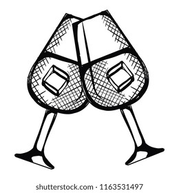 toast with wine glasses