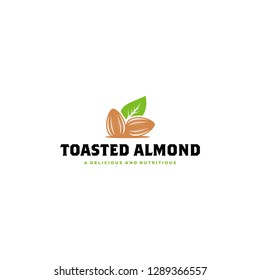 toasted almond logo template vector