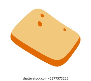 Toasted bread flat icon Breakfast. Vector illustration